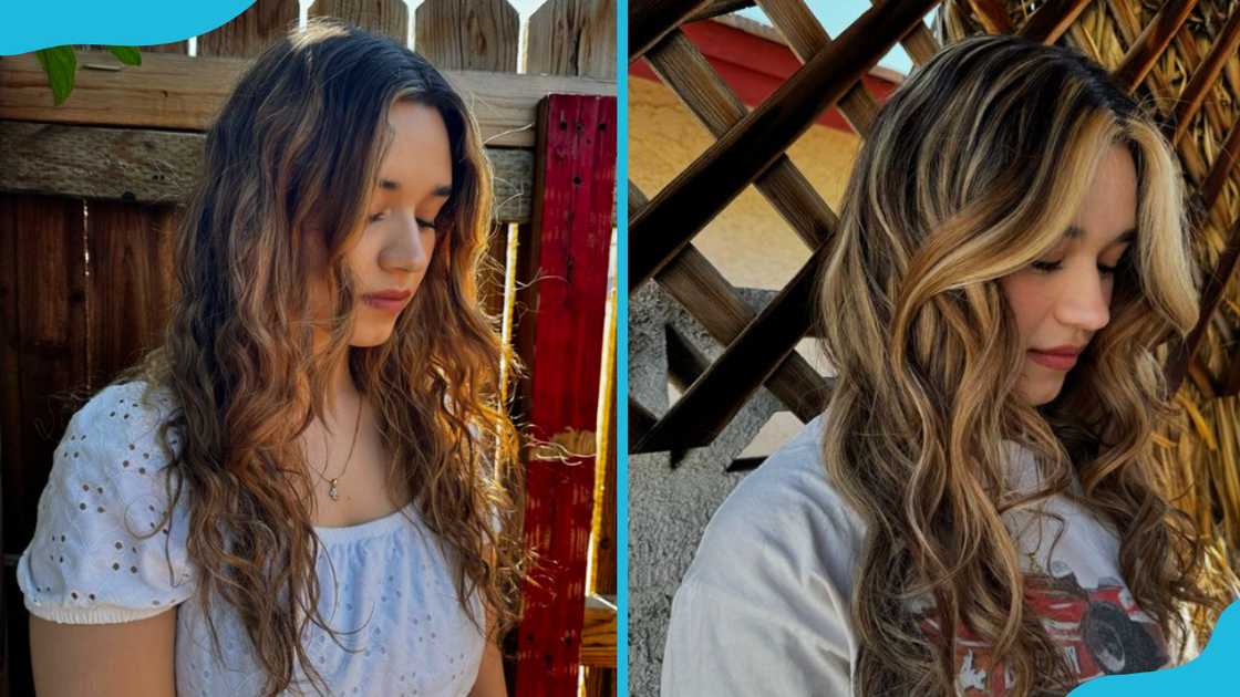 Before and after pictures of highlighted hair