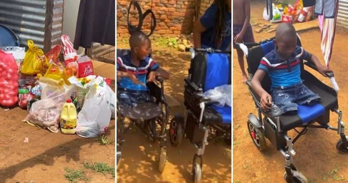 Good Samaritans, kind-hearted people, kind strangers, family in need, disadvantaged family, new wheelchair, groceries, viral videos Good Samaritans, kind-hearted people, kind strangers, family in need, disadvantaged family, new wheelchair, groceries, viral videos