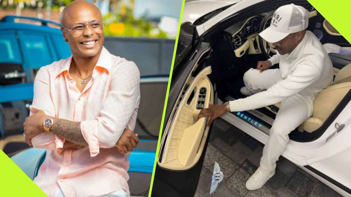 Andre Ayew flaunts new Bentley.