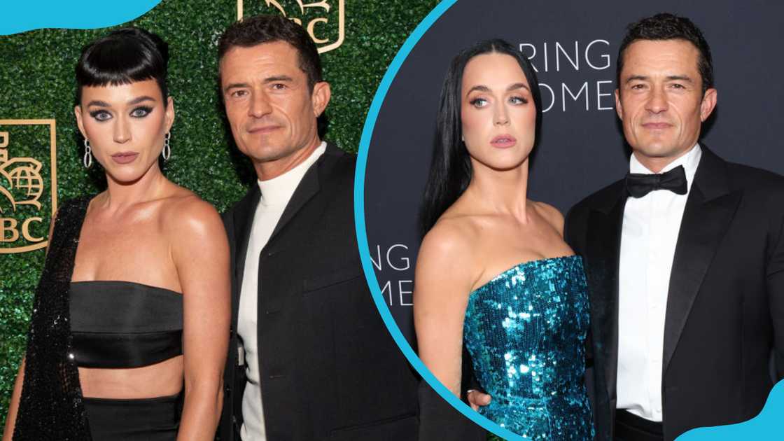 Katy Perry and Orlando Bloom during red carpet moments Katy Perry and Orlando Bloom during red carpet moments