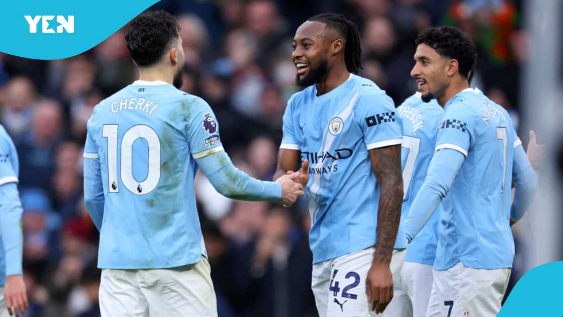 Antoine Semenyo, Rayan Cherki, Manchester City, FA Cup semi-finals, Liverpool, domestic cup double, Erling Haaland, Carabao Cup, Premier League, Semenyo praises Cherki.