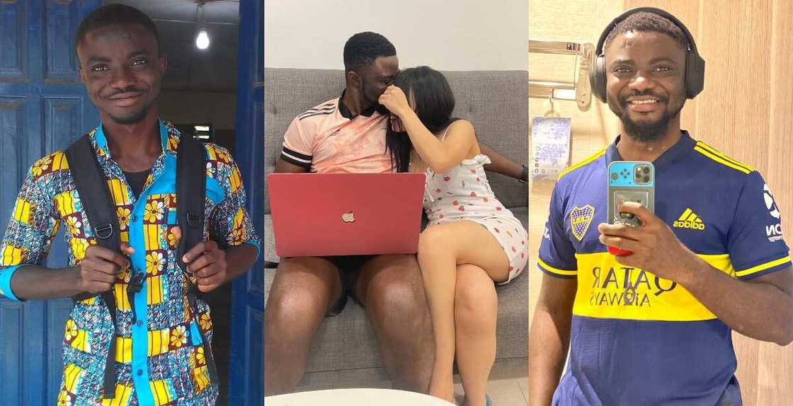 Achabu: Ghanaian SHS teacher who travelled to Vietnam Finds Foreign lady; says he Might Never Return to Ghana