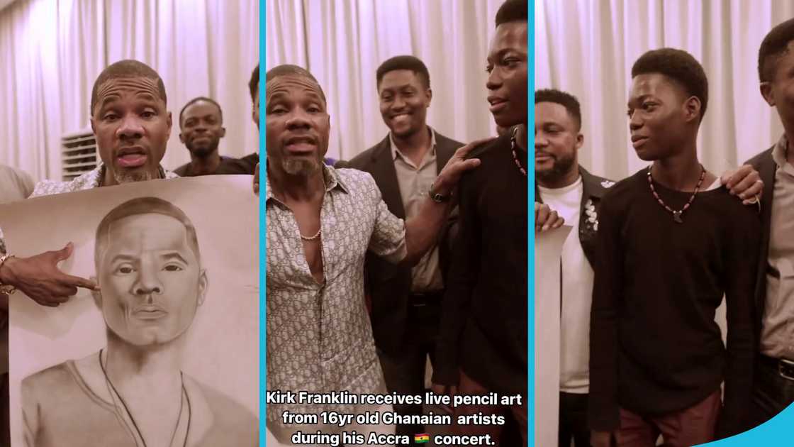 Kirk Franklin, Ghanaian artist, Drawing, Maverick City Music, Concerts in Accra, Gospel music Kirk Franklin, Ghanaian artist, Drawing, Maverick City Music, Concerts in Accra, Gospel music