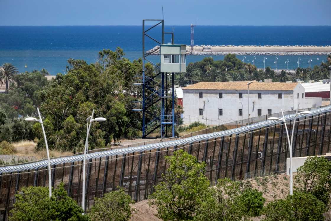 The border fence separating Morocco and Spain's North African Melilla enclave The border fence separating Morocco and Spain's North African Melilla enclave