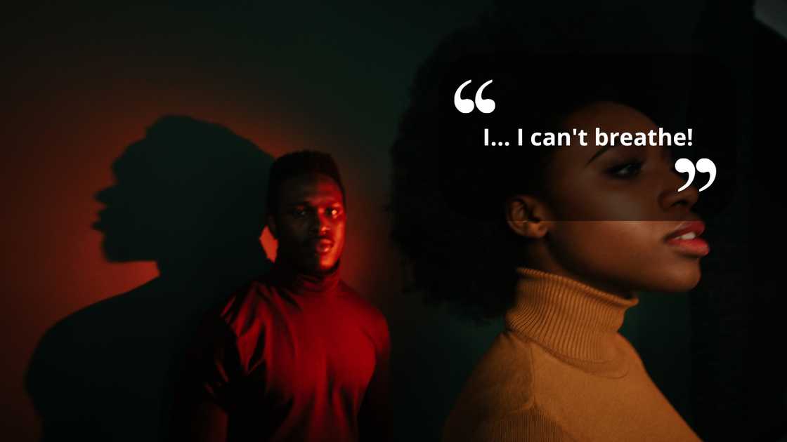 A trapped couple in a dark room