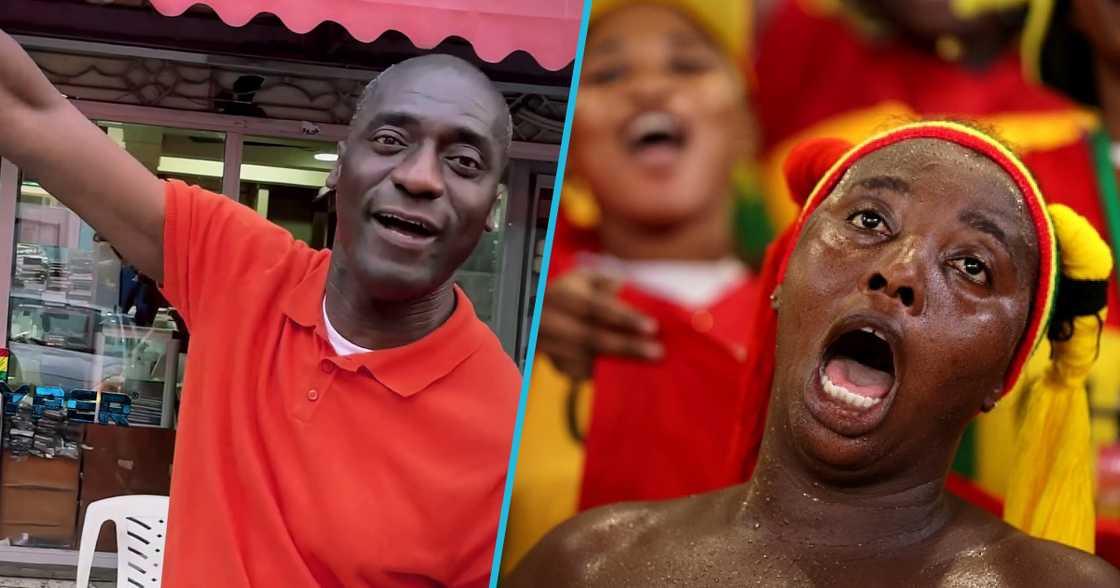 Ivorian man and a Black Stars supporter Ivorian man and a Black Stars supporter