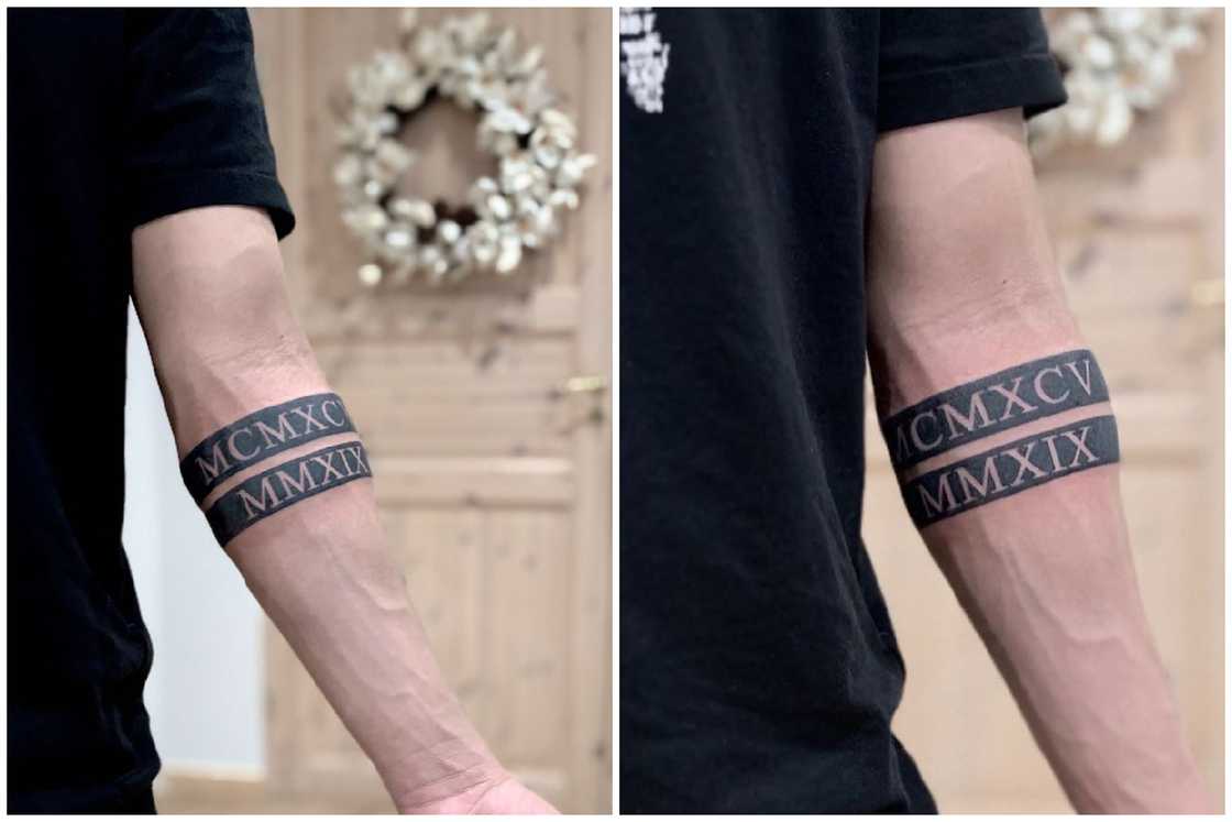 Roman numerals tattoo