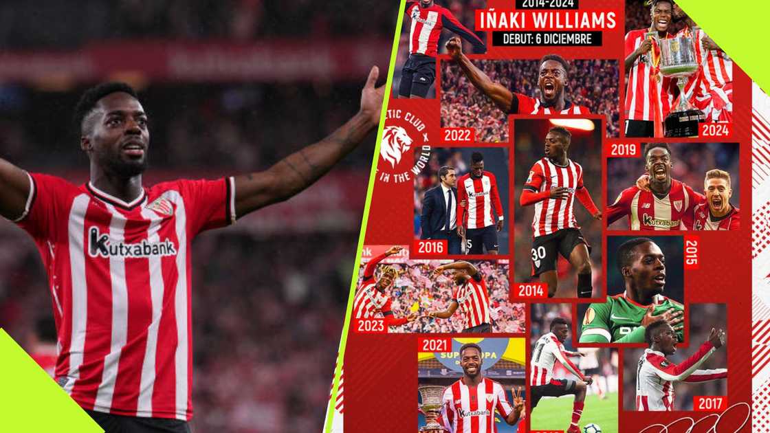 Athletic Bilbao celebrate Inaki Williams. Athletic Bilbao celebrate Inaki Williams.