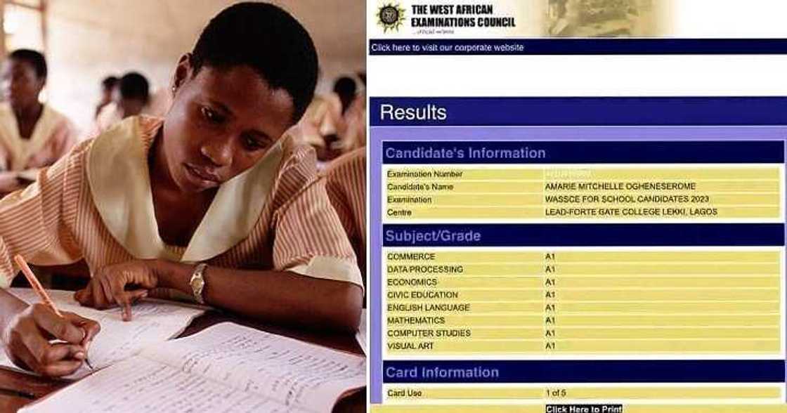 Delta girl's WAEC result trends