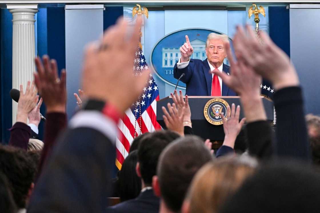 US President Donald Trump launched into a political attack on diversity hiring practices at a press conference on Washington's deadly plane crash US President Donald Trump launched into a political attack on diversity hiring practices at a press conference on Washington's deadly plane crash