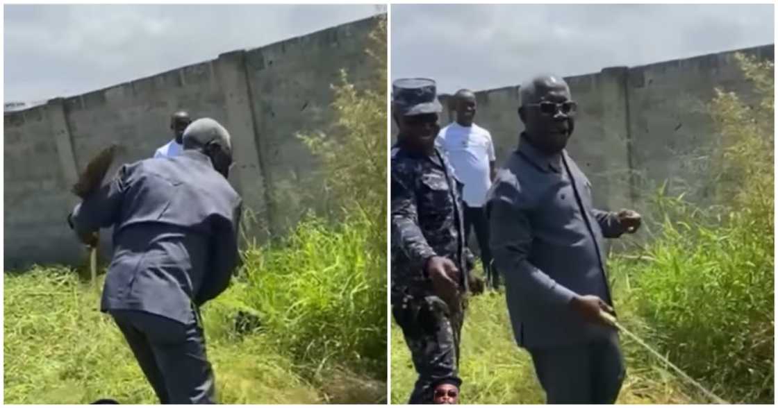 Yaw Osafo-Maafo weeding Yaw Osafo-Maafo weeding