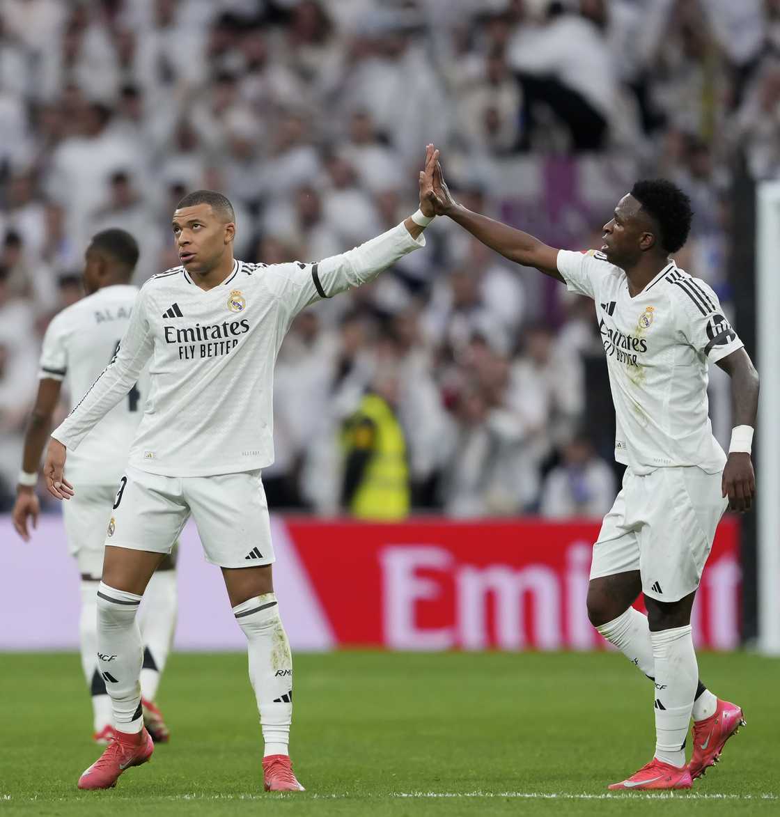 Kylian Mbappe, Vinicius Junior, Real Madrid, Arsenal, Real Madrid V Arsenal, UCL quarterfinals, Santiago Bernabeu Kylian Mbappe, Vinicius Junior, Real Madrid, Arsenal, Real Madrid V Arsenal, UCL quarterfinals, Santiago Bernabeu