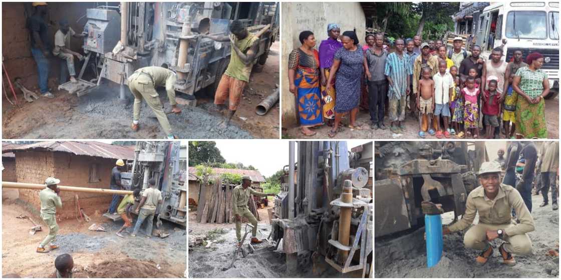Corps member causes stir in villages as he begins construction of two boreholes for them Corps member causes stir in villages as he begins construction of two boreholes for them
