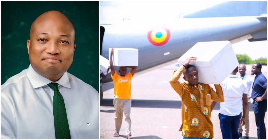 Ablakwa claims the vaccines that arrived in Ghana on March 11 were from Nigeria. Ablakwa claims the vaccines that arrived in Ghana on March 11 were from Nigeria.