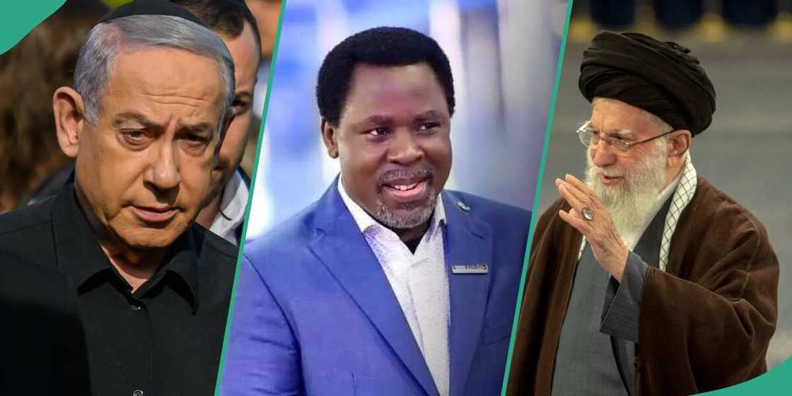 Video of late Prophet T.B Joshua's prophecy about the clash between Israel and Iran and the possible breakout of third world war as well as its aftermath has kept many Nigerians talking. Video of late Prophet T.B Joshua's prophecy about the clash between Israel and Iran and the possible breakout of third world war as well as its aftermath has kept many Nigerians talking.