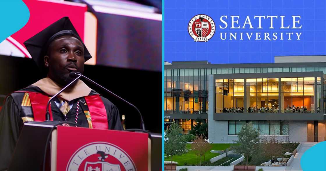 Raymond Acquah, raymond Johnfiah, seattle university, valedictorian, valedictorian at seattle university, master's degree, Jesuit Motto