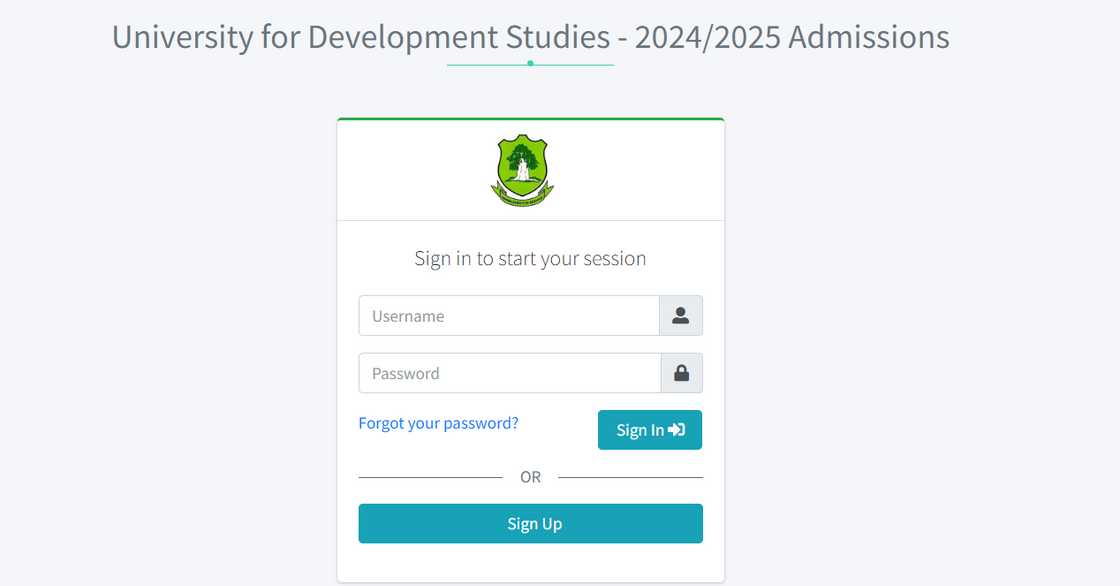 UDS admission portal