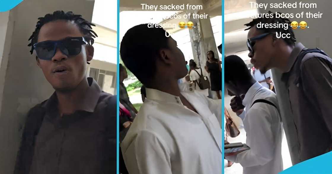 UCC students, lecture hall, lecturer, inappropriate dressing, dress code. UCC students, lecture hall, lecturer, inappropriate dressing, dress code.