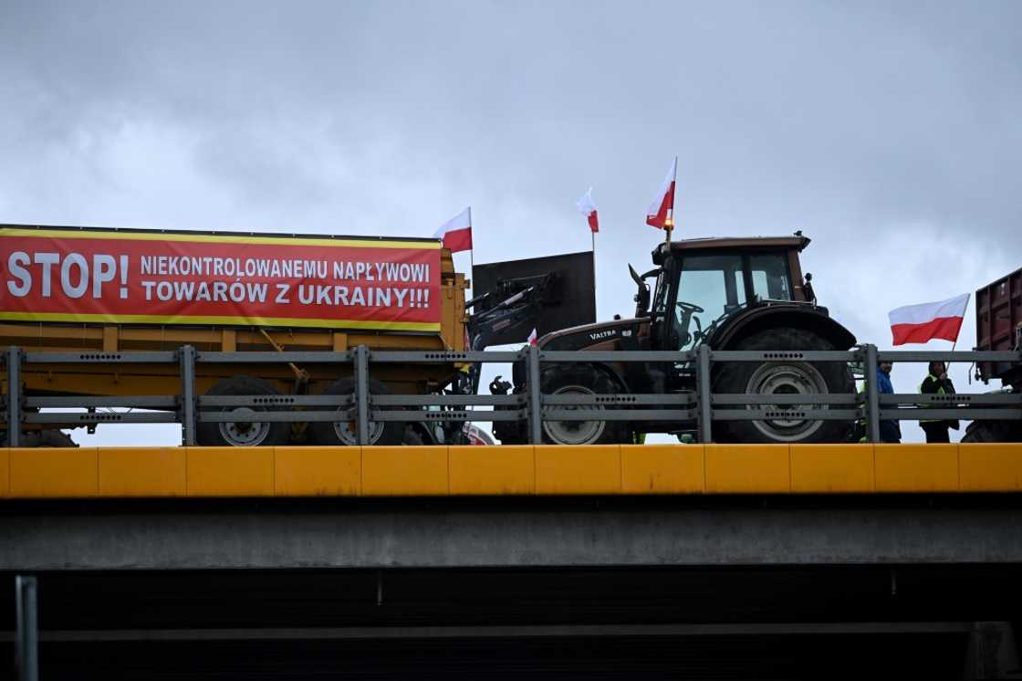 Polish farmers began blocking three border crossings this month Polish farmers began blocking three border crossings this month