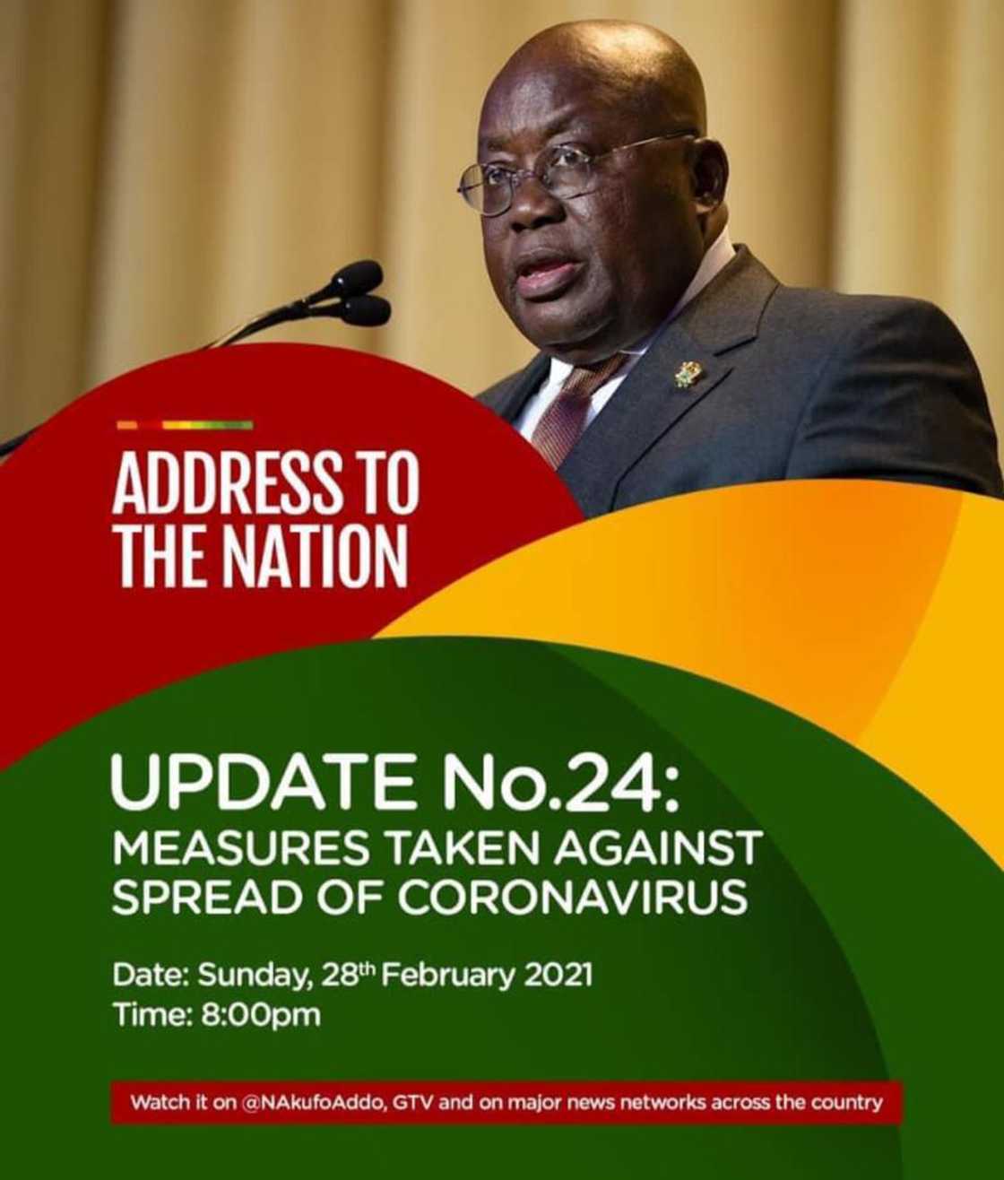 President Akufo-Addo to address Ghana amid Covid-19 cases and a vaccine President Akufo-Addo to address Ghana amid Covid-19 cases and a vaccine