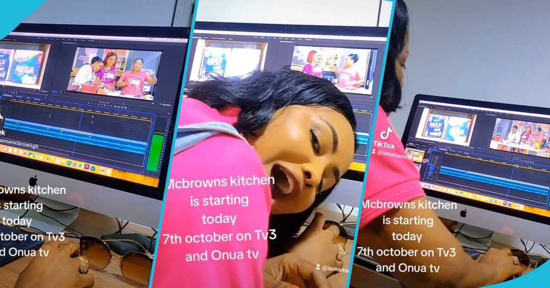 Nana Ama McBrown editing cips for McBrown's Kitchen