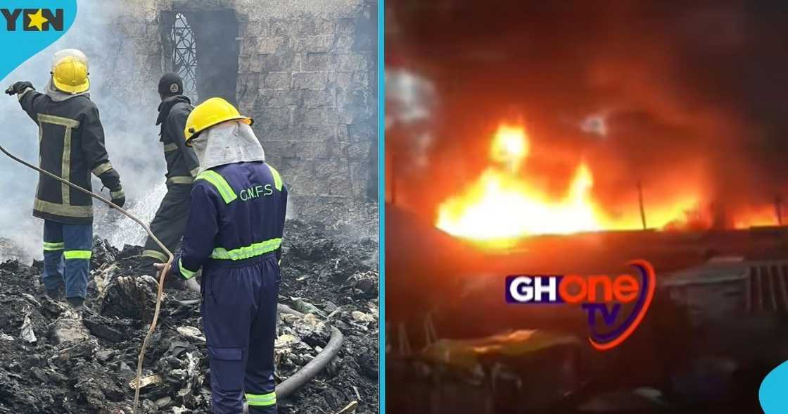 A fire outbreak, Accra’s Kwame Nkrumah Circle, Accra floods, Flooding in Ghana, heavy downpour