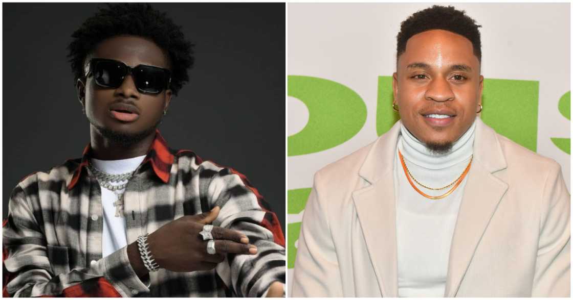 Kuami Eugene (left), and American Singer Rotimi (right).