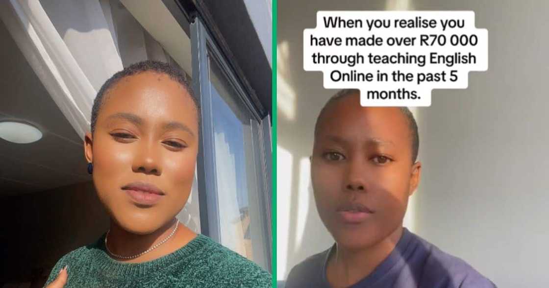 TikTok video of woman who made R70k from online teaching TikTok video of woman who made R70k from online teaching