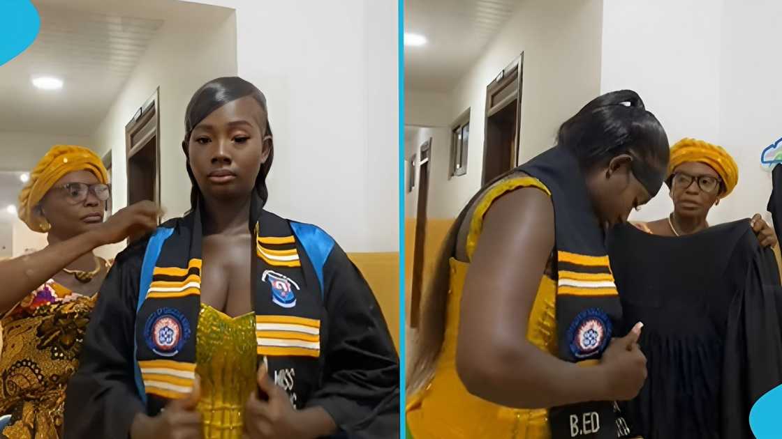 Ghanaian lady, mother, graduation, honours, university, netizens