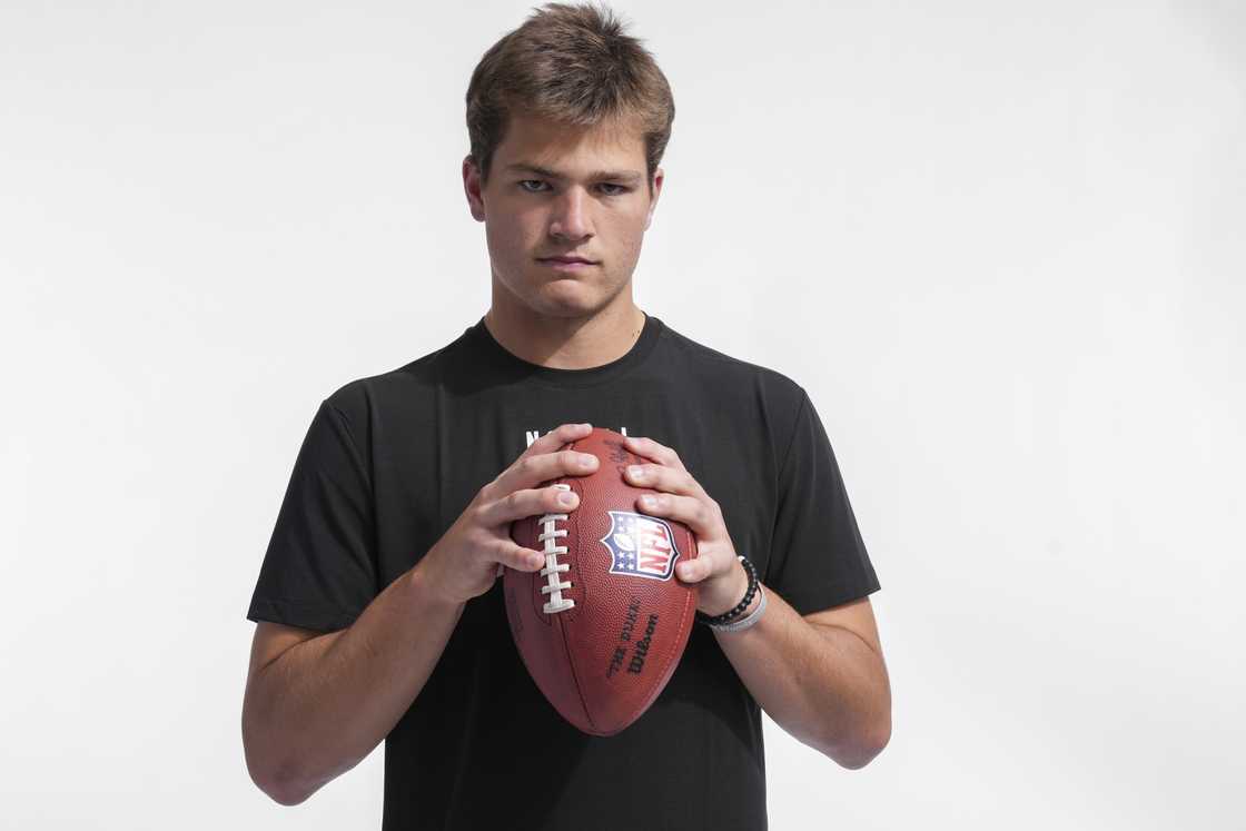 Drake Maye in Indianapolis, Indiana Drake Maye in Indianapolis, Indiana