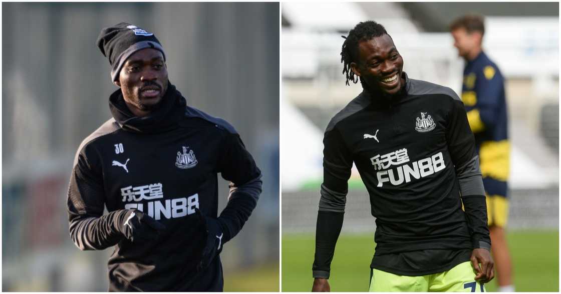 Photo of Christian Atsu at training Photo of Christian Atsu at training