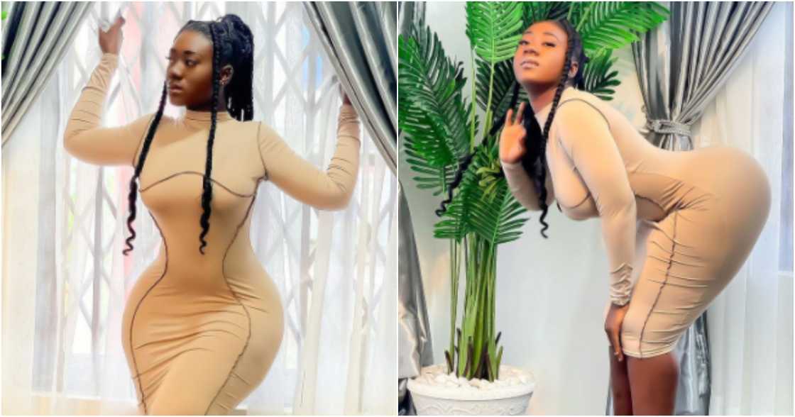 Hajia Bintu: Tik Tok star wows fans with 3 fashionable photos Hajia Bintu: Tik Tok star wows fans with 3 fashionable photos