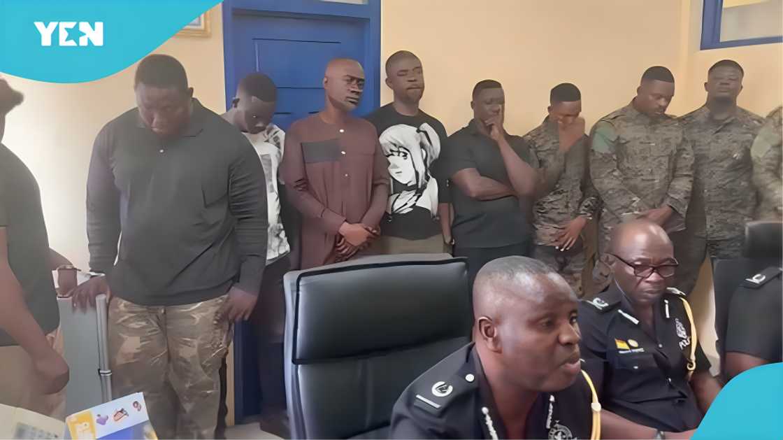 Adamrobe chieftaincy installation, land guards arrests, security force, pump-action rifles, land guards, fake immigration uniforms, kuapem South Municipality, Douglas Amoako Danquah, land