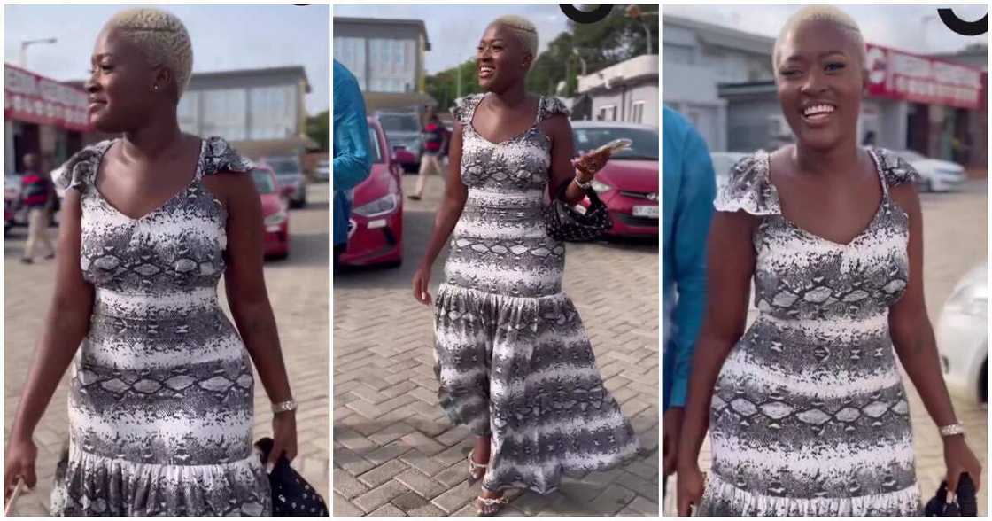 Fella Makafui slays in a flowing dress