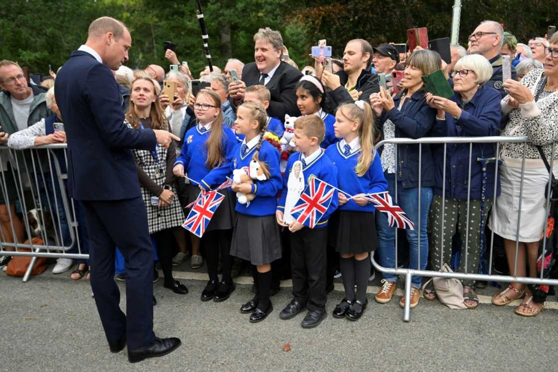 Prince William and his wife Catherine -- the new Prince and Princess of Wales -- visited Sandringham in eastern England Prince William and his wife Catherine -- the new Prince and Princess of Wales -- visited Sandringham in eastern England
