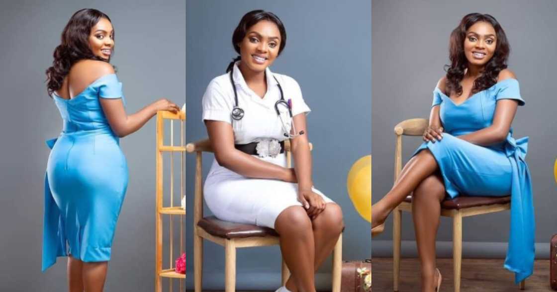 Akua Afariwaa: Ghanaian nurse erupts stir as she flaunts her curves in photos to mark her b'day Akua Afariwaa: Ghanaian nurse erupts stir as she flaunts her curves in photos to mark her b'day