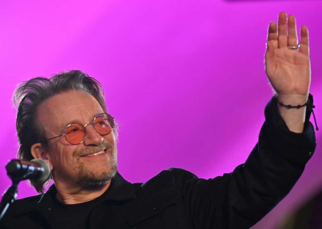 Bono, shown here greeting people as he performs at subway station which is bomb shelter, in the center Kyiv on May 8, 2022, has released a memoir Bono, shown here greeting people as he performs at subway station which is bomb shelter, in the center Kyiv on May 8, 2022, has released a memoir