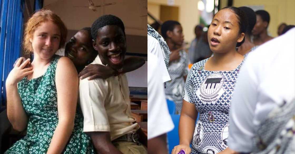 8 photos of fair Achimota students with long natural hair pop up after blacks were rejected