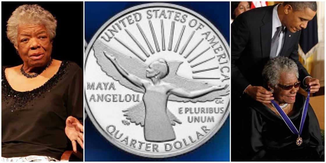 Late poet Maya Angelou is the first black woman ever to be featured on US coin Late poet Maya Angelou is the first black woman ever to be featured on US coin