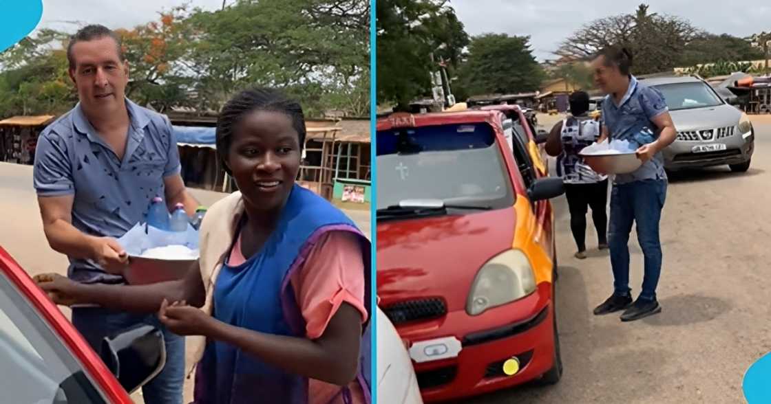 white man, obroni, bottled water, street hawker, Ghana, social media. white man, obroni, bottled water, street hawker, Ghana, social media.