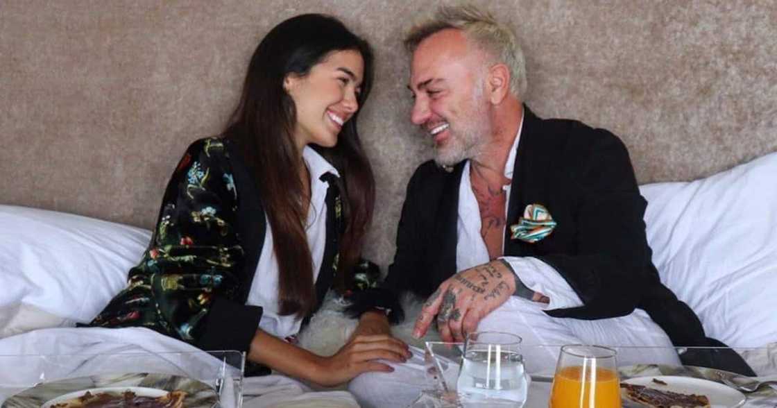 Italian Billionaire Gianluca Vacci's tattooed her man by herself. Italian Billionaire Gianluca Vacci's tattooed her man by herself.