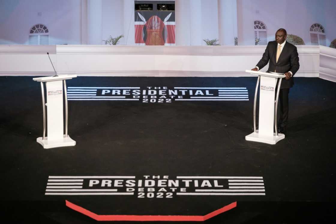 William Ruto found himself alone at a presidential debate boycotted by his rival Raila Odinga