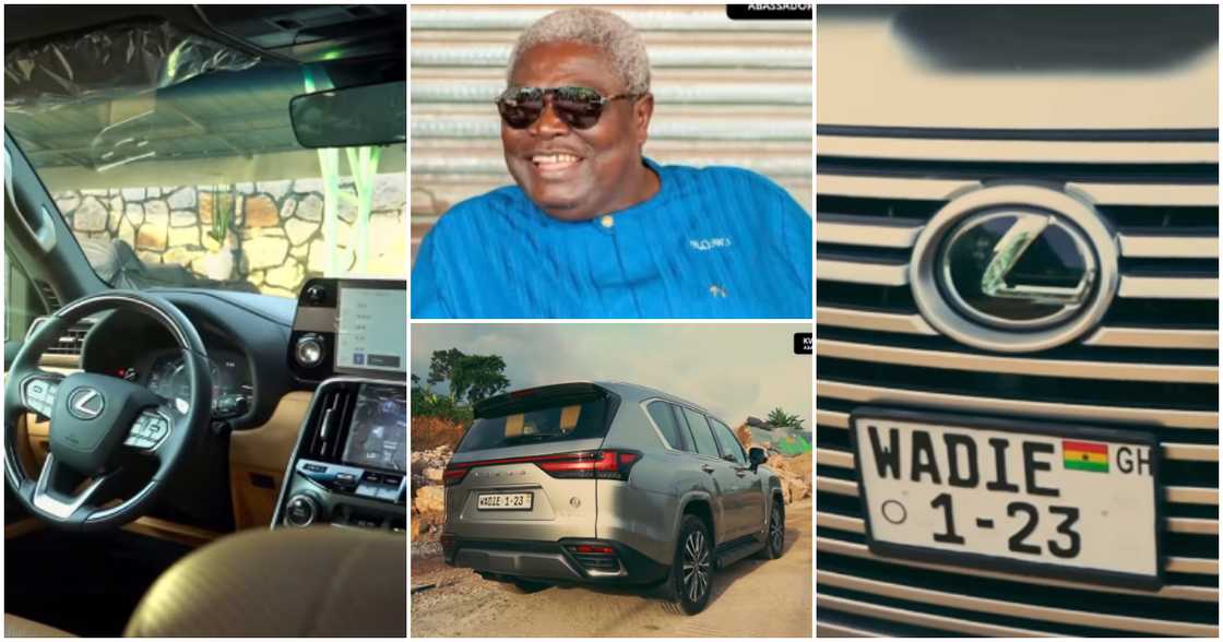 Photos of Opanyin Kwame Wadie and his luxury whip. Photos of Opanyin Kwame Wadie and his luxury whip.