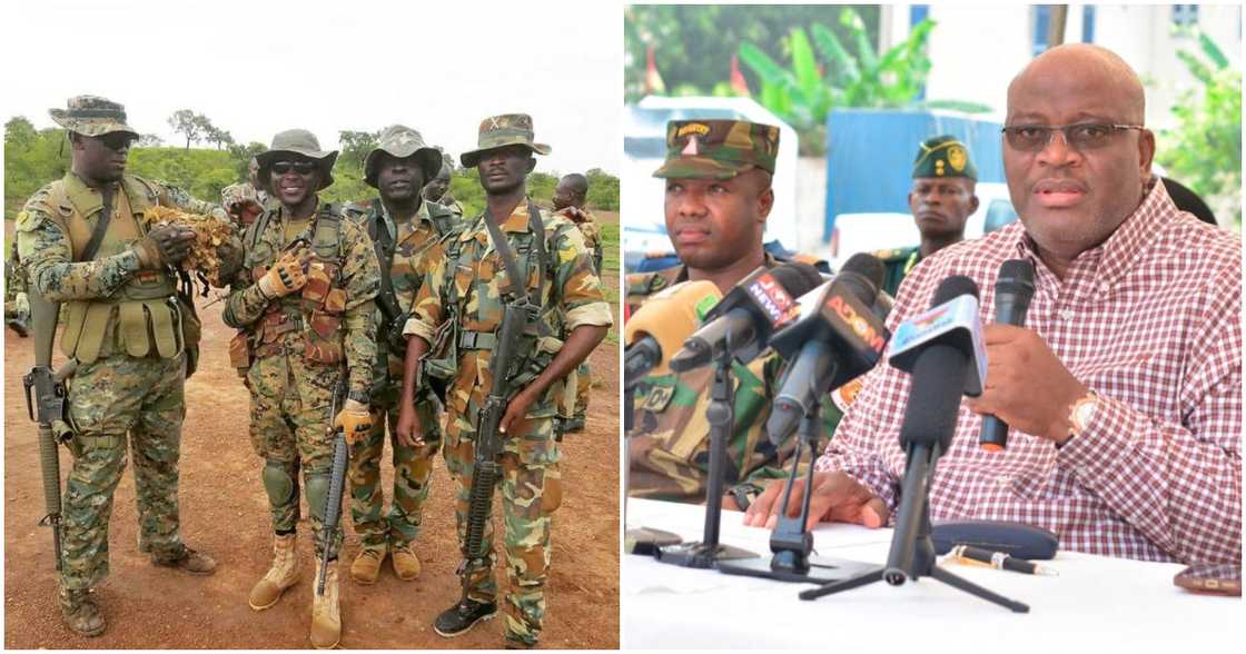 Greater Accra Regional Minister Henry Quarter addresses a press conference. Greater Accra Regional Minister Henry Quarter addresses a press conference.