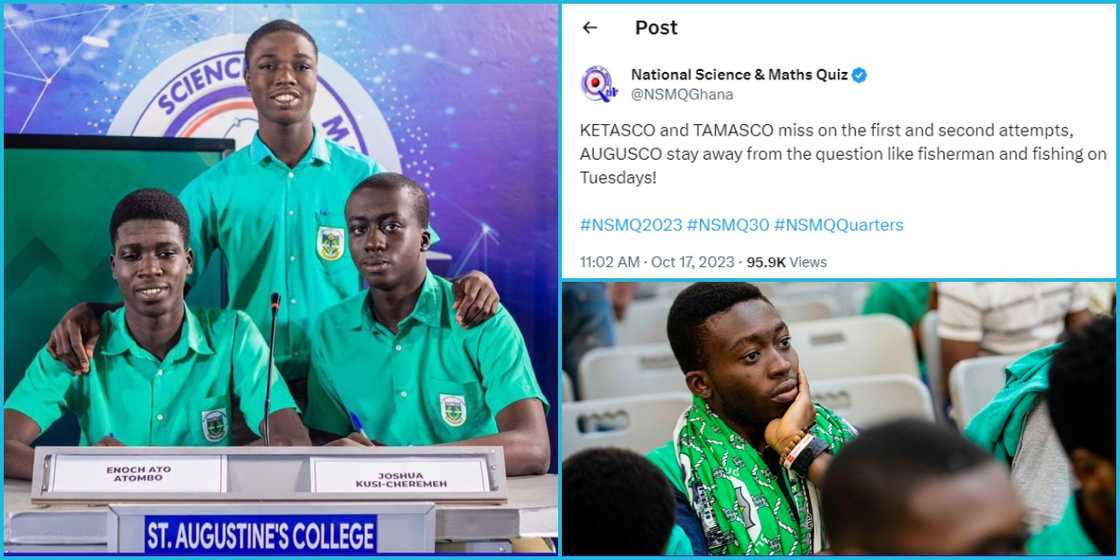 NSMQ liken Augusco's refusal to answer a question to fishermen refraining from fishing Tuesdays NSMQ liken Augusco's refusal to answer a question to fishermen refraining from fishing Tuesdays