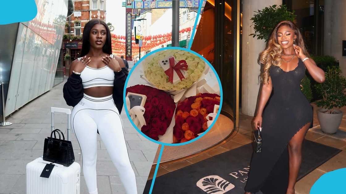 Dulcie Boateng, iPhone 17 Pro Max, Early Christmas gifts, 3 phones, Ghanaian influencer, Dulcie's boyfriend. Dulcie Boateng, iPhone 17 Pro Max, Early Christmas gifts, 3 phones, Ghanaian influencer, Dulcie's boyfriend.