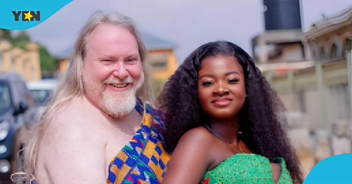 Ghanaian bride, ties the knot, obroni boyfriend, social media, interracial marriage