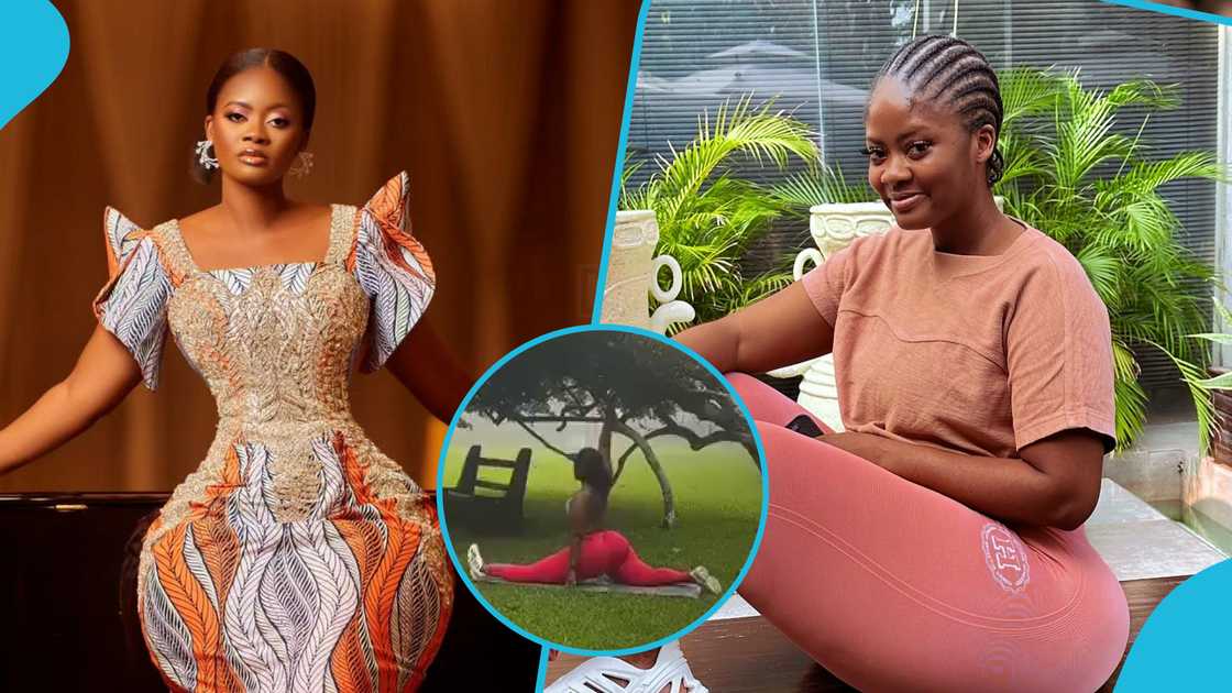 Sheena Gakpe. Ghanaian model, Curvy Ghanaian models, Sheena Gakpe's viral videos, Sheena Gakpe in Jejereje, Sheena Gakpe's workout routine