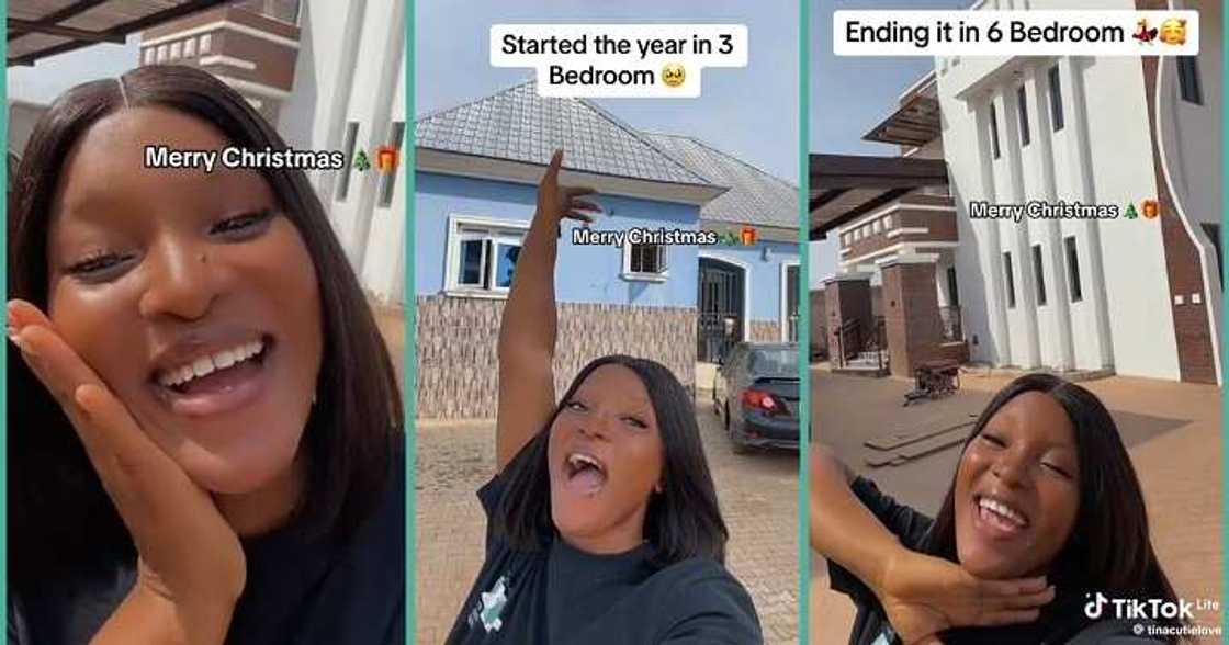 Hardworking lady shows off her 6-bedroom-house Hardworking lady shows off her 6-bedroom-house