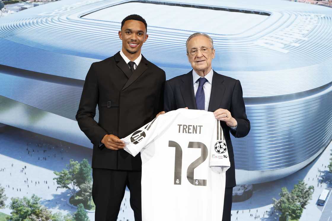 Trent Alexander-Arnold, Real Madrid, Liverpool, jersey number 66, jersey number 12. Trent Alexander-Arnold, Real Madrid, Liverpool, jersey number 66, jersey number 12.